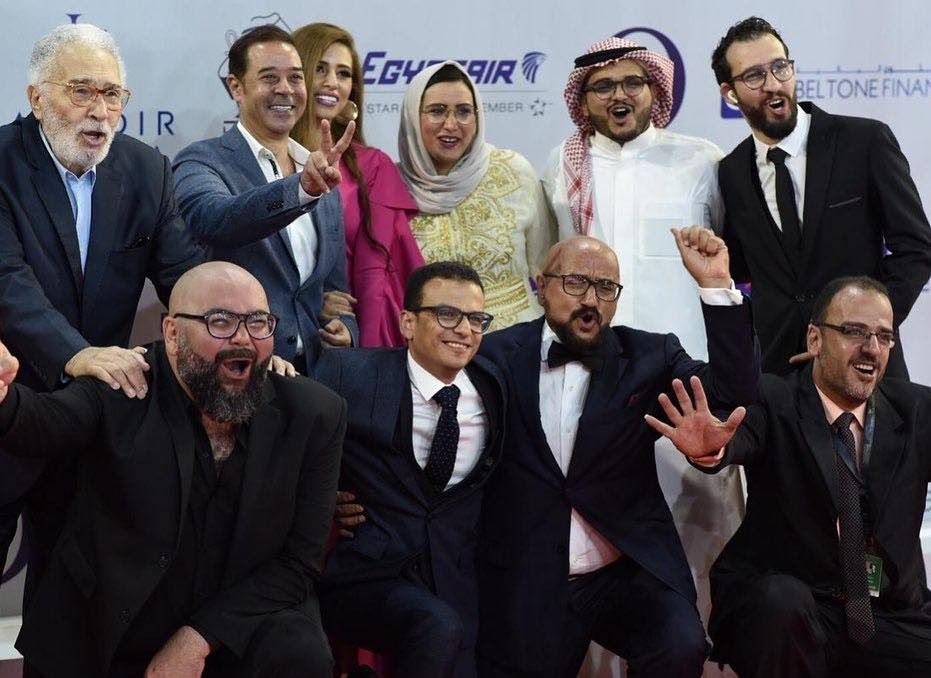 فريق الفيلم وضيوفه في الجونة